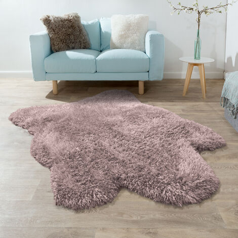 TAPPETO CUTE CUORE PELLICCIA FLUFFY VARI COLORI LIVING STANZA DA LETTO  70X90 CM