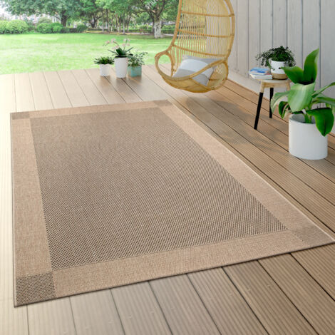 TAPISO Boho Tappeto Soggiorno Salotto Shaggy Morbido Beige Frange