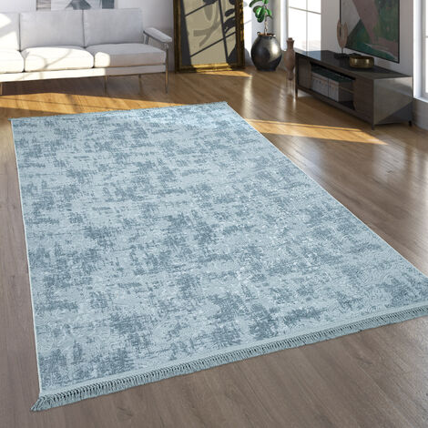 Paco Home Tappeto Salotto Moderno Pelo Corto Motivo Moderno Orientale Lavabile Turchese