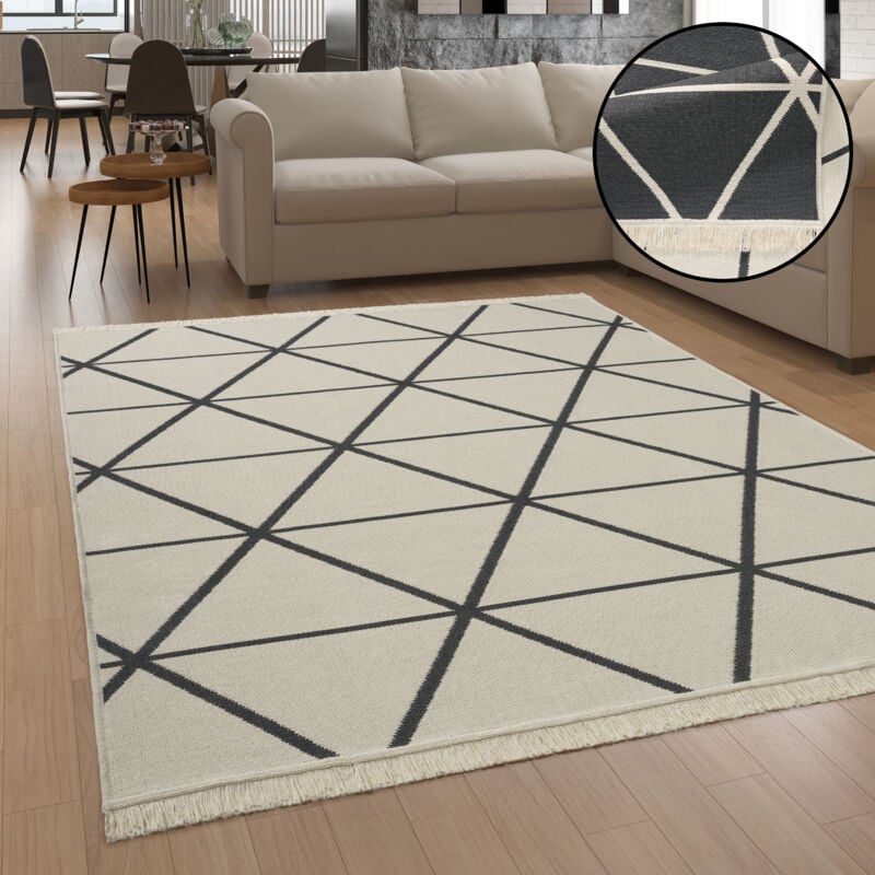 Paco Home - Tappeto Salotto Moderno Soggiorno Lavabile In Lavatrice Motivo Scandinavo Boho 200x280 cm, Antracite 4