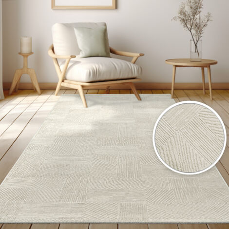 Paco Home Teppich Wohnzimmer, moderne geometrisch abstrakte Muster, 3D-Effekt 200x280 cm