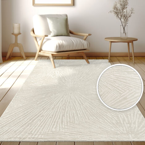 Paco Home Teppich Wohnzimmer, moderne geometrisch abstrakte Muster, 3D-Effekt 80x150 cm