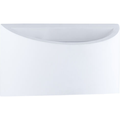 Paco Home Wandleuchte Innen Wandlampe Flur Lampe Indirektes Licht Up Down Effekt G9  ohne Leuchtmittel,  Gips-Weiß Übersteichbar