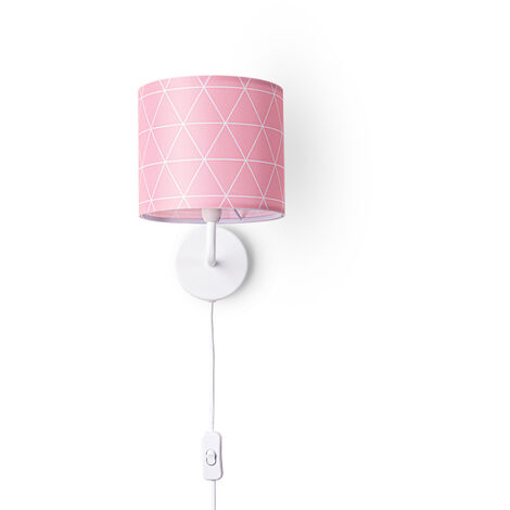 Paco Home Wandleuchte Stofflampenschirm Tischlampe Nachttischlampe E14 Vintage Retro Rund Wandleuchte - Weiß, Design 11 (Ø18 cm)