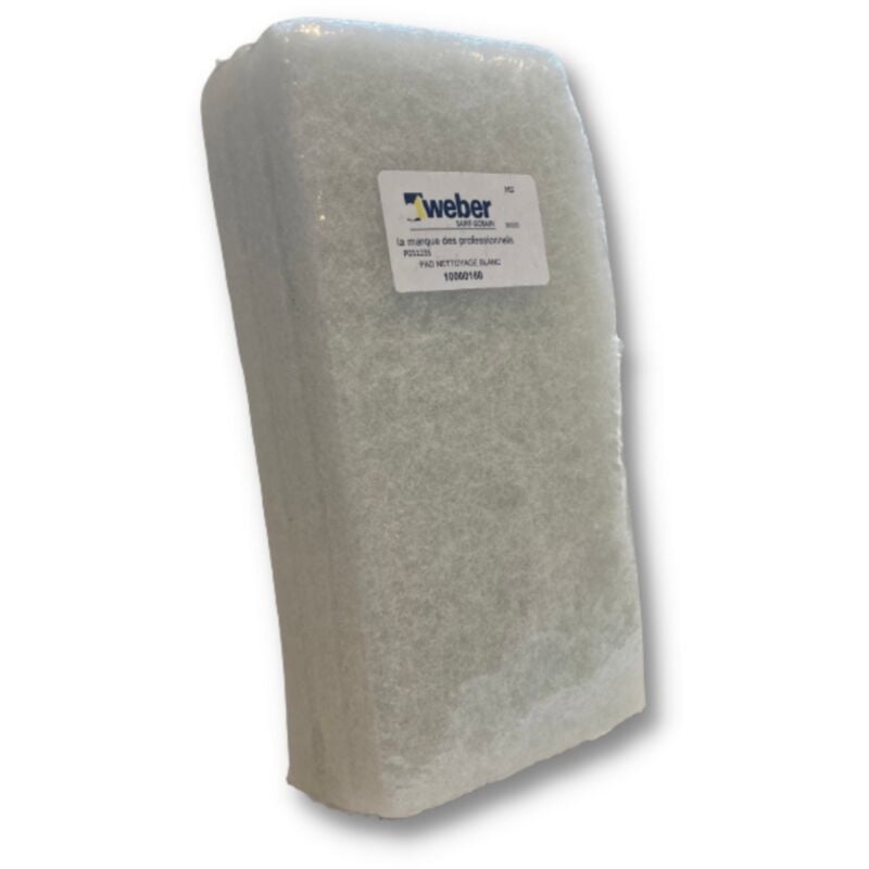 Weber Saint Gobain - Lot de 3 Pad de nettoyage pour joints carrelage epoxy, Pad nettoyage blanc, weber