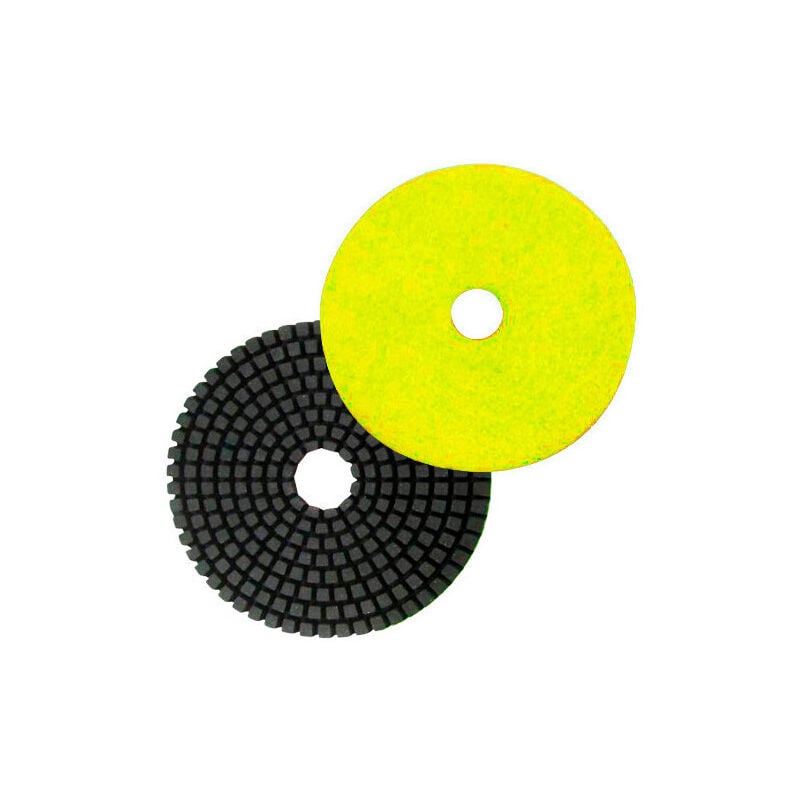 Pad de Polissage Diamanté à Eau Auto-Agrippant - D.125 mm x Grain 50 - Idéal pour le Marbre, Granit et Pierre Naturelle - Épaisseur standard