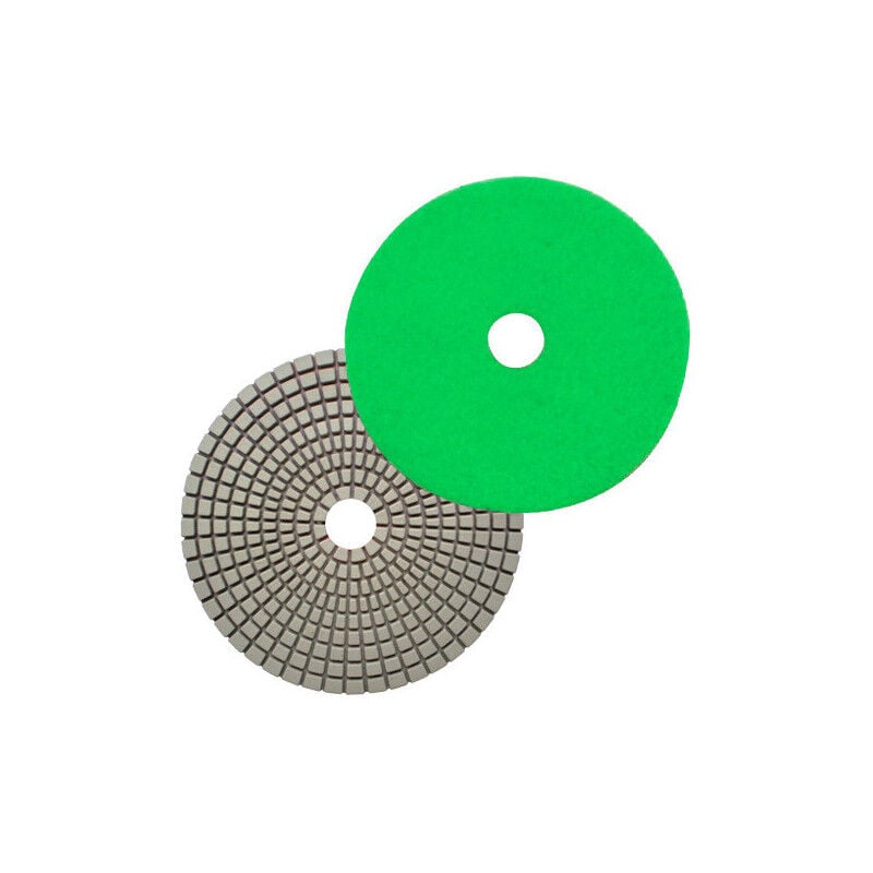 Pad de Polissage Diamanté Ø125 mm - Grain 800 Auto-Agrippant - Pour Béton et Pierres Dures - Vert, Haute Qualité, Utilisation à Sec - Diamwood