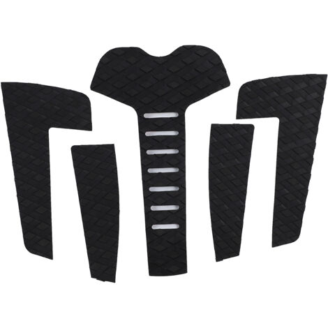 Pad de Traction pour Planche de Surf - Lot de 5, Revêtement Anti-Dérapant en EVA pour Queue et Dessus de Planche (Noir)