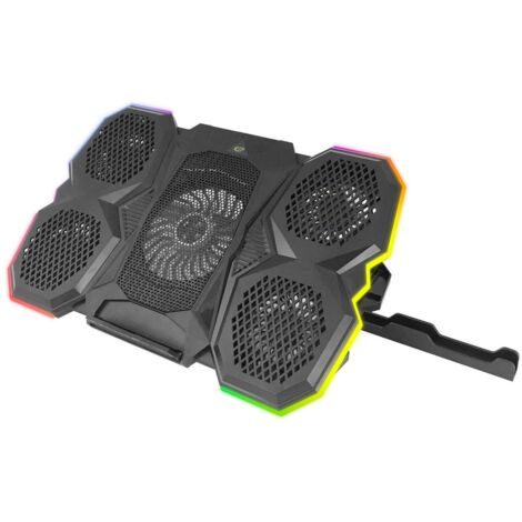 Pad di raffreddamento per notebook da gioco illuminato RGB Esperanza con supporto per telefono cellulare Breva