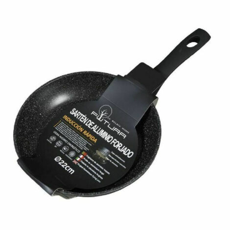 Paddle à Manche En Aluminium Forgé Antiadhésif Granit De 22 Cm De Diamètre