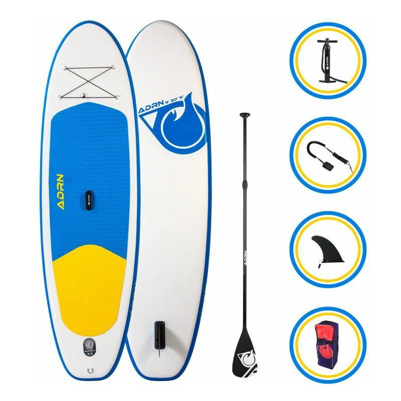 

Paddle Hinchable STARTER 9' 30'' 5'' (274x76x13cm) - Con inflador, remo, leash, mochila de transporte - Azul