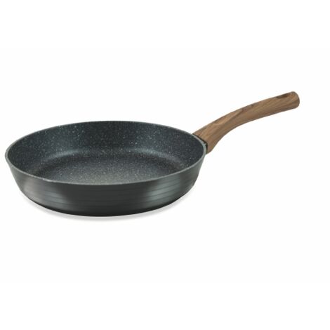 PADELLA Ø 26 CM IN ALLUMINIO FORGIATO CON IMPUGNATURA EFFETTO LEGNO FONDO A INDUZIONE