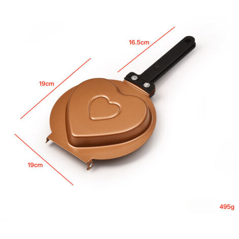 Padella a doppia faccia, antiaderente, con coperchio ribaltabile a doppia faccia, padella pieghevole, per friggere uova/pancake/bistecche, padella per la colazione, teglia per torte, adatta per la cuc