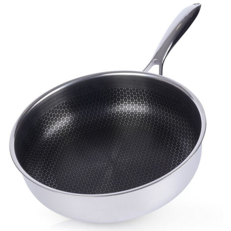 PADELLA A INDUZIONE ANTIADERENTE IN ACCIAIO INOX PROFONDA 26 CM