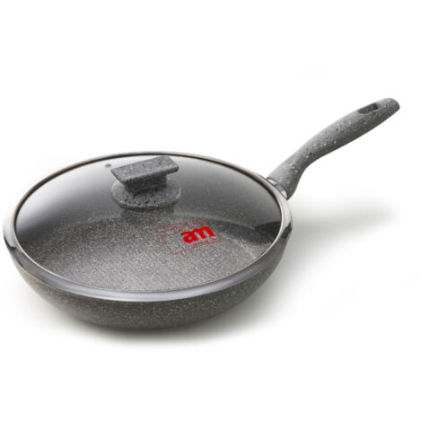 Padella Ad Induzione Con Coperchio In Vetro 24cm