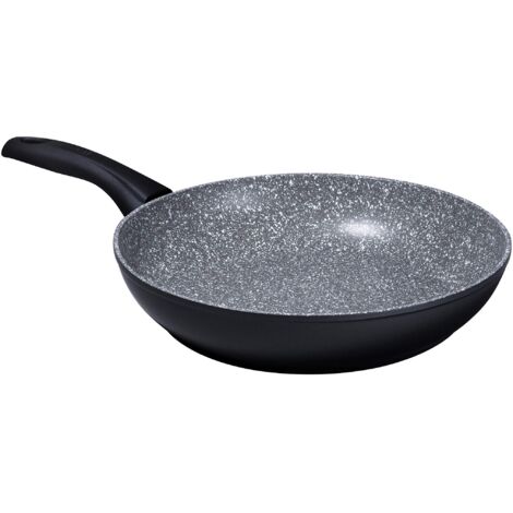 Padella In Ferro Spazzolato Con Manico Rosso Per Spaghetti E Wok Rotonda Antiaderente Naturale Manico Ergonomico Uso Professionale 36 Cm