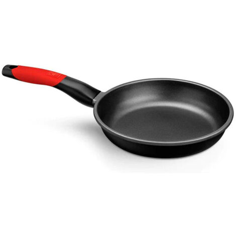Padella antiaderente BRA A411228 Ø 28 cm Nero Rosso Acciaio inossidabile Alluminio