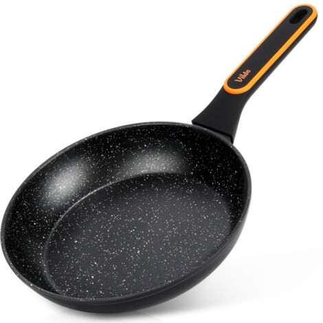 PADELLA ANTIADERENTE IN GRANITO PER CUCINA A INDUZIONE E GAS, NERA, 24 CM