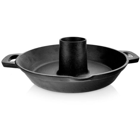 PADELLA IN GHISA CON GRIGLIA PER POLLO A INDUZIONE A GAS LITINA 28 CM