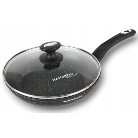 Padella in granito, coperchio 24 cm, nido d'ape, induzione, gas, 1,6 l, alta 5.0