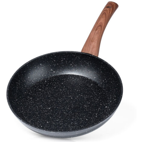 PADELLA IN GRANITO NERO ANTIADERENTE PER PIANO COTTURA A GAS E INDUZIONE, 24 CM