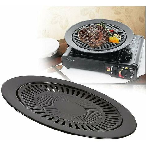 Augproveshak Padella per Pizza in ghisa Padella Antiaderente Padella Antiaderente per Barbecue Piastra riscaldante per Barbecue Piastra per Padella per fornello Forno Grill, 
