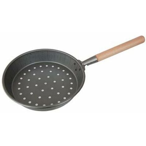 PADELLA PER CALDARROSTE CASTAGNE CON MANICO LEGNO Ø CM 26 (37912)