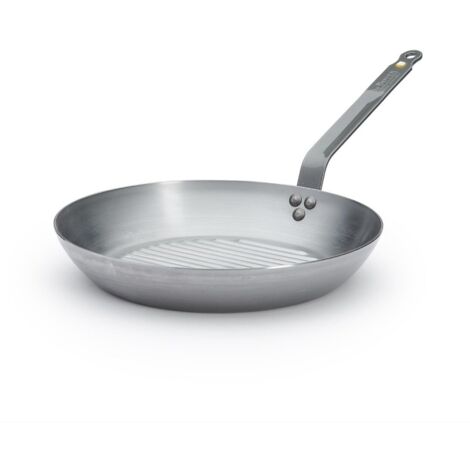 Padella per grigliare De Buyer Mineral B Element 32 cm in ferro rigato