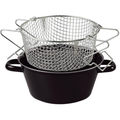 Padella Riess con inserto Ø26cm smalto nero induzione