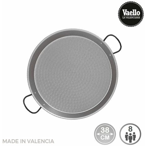Padella Vaello Tradizionale Acciaio Lucidato 8 persone (Ø 38 cm)