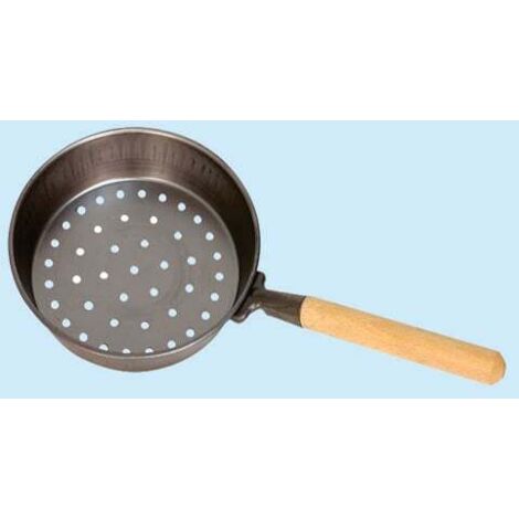 PADELLE PADELLA PER CASTAGNE CON MANICO IN LEGNO DIAMETRO CM.30