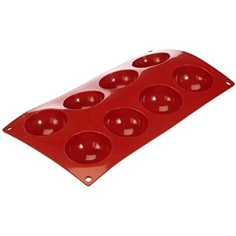 Paderno Flexipad Semisfera, in Silicone, Tessuto, Rosso, 6 cm