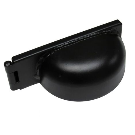 Padlock Protector Hasp and Staple Left Hand Black (Safety Protection Weather Cover)