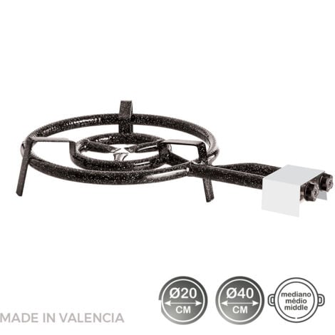 MIBRICOTIENDA paellero 350 + plancha gas butano ancho 47 alto 88 fondo 46 cm