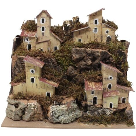 ROSSI ROSA PAESAGGIO 20X14X18CM PER PRESEPE CASETTE