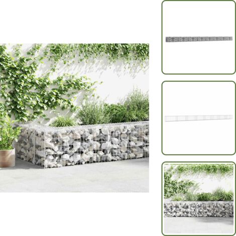 Paesaggio domestico - vidaXL Gabbione in Acciaio Zincato con Copertura 900 x 50 x 50 cm - Paesaggio commerciale