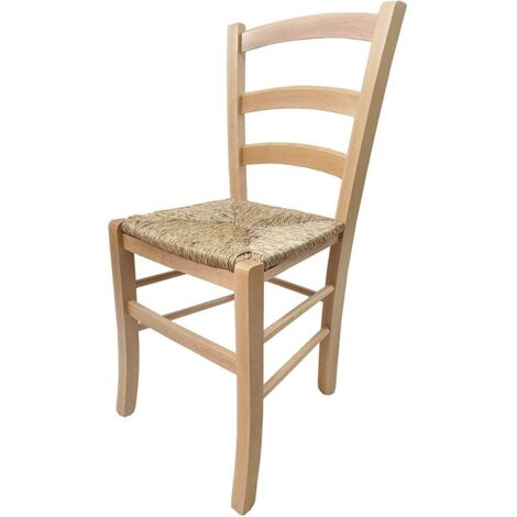 Paesana Sedia in Legno Naturale - Dimensioni 40x35 h87 cm