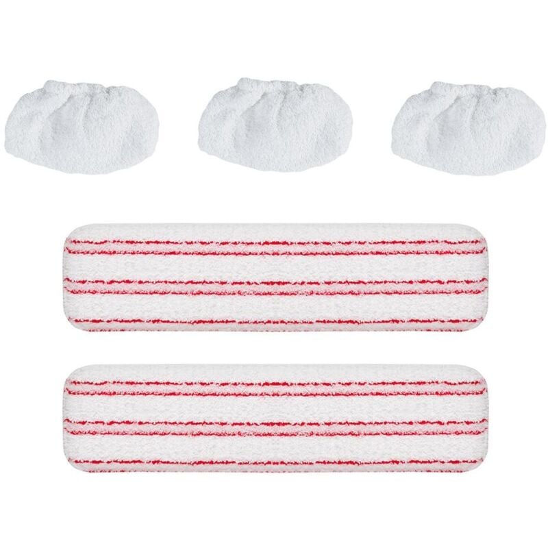 Kit de 2 serpillières + 3 bonnettes pour Polti Vaporetto Pro et Classic PAEU0324