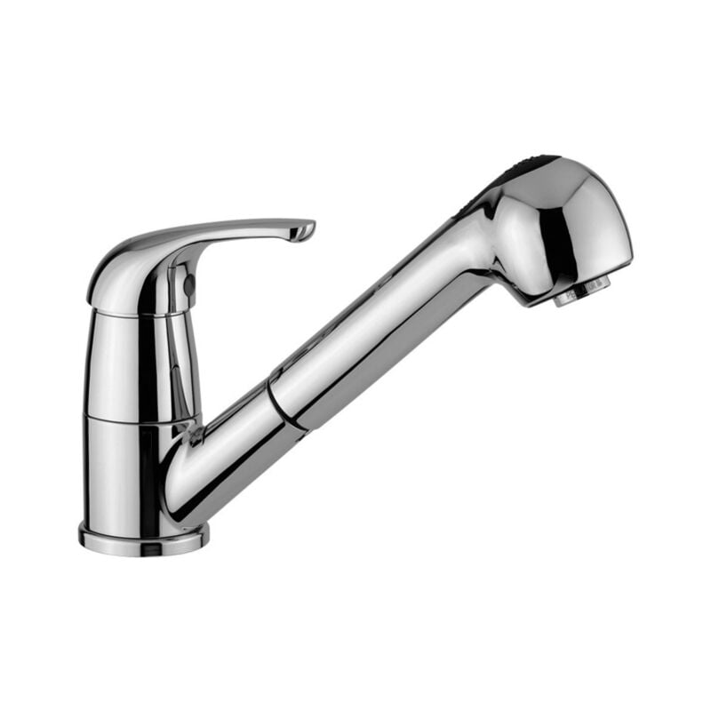 Paffoni - Apollo 3 series mitigeur évier avec douchette extractible APM3183CR Chromé - Laiton