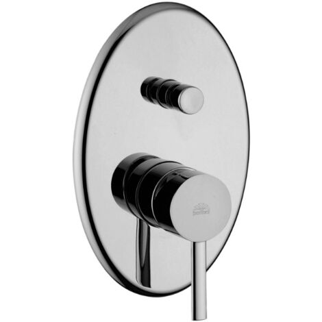 Paffoni Berry BR015CR Serie Unterputz-Brausebatterie mit 2 Ausgängen, Platte 146x216 mm  Verchromt - Messing