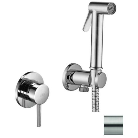 Paffoni Bidet Kit - Barret Mitigeur encastré, avec douchette et corps, inox KITDUP110ST
