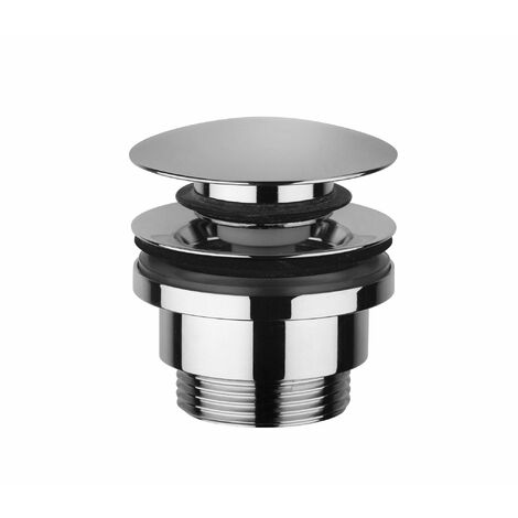 Paffoni – Bouchon de vidange clic-clac universel ZSCA050CR – Laiton chromé – Raccord 1'1/4 Gaz – Compatible vasques céramiques et bidets