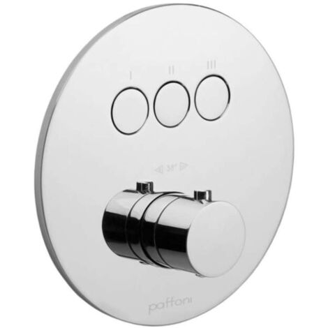 Paffoni Compact Box - Grifo empotrado termostático, para 3 dispositivos, cromo CPT019CR