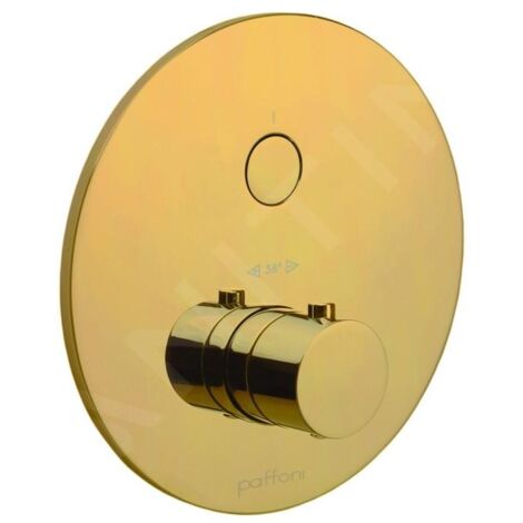 Paffoni Compact Box - Mitigeur de douche thermostatique encastré, or CPT013HG