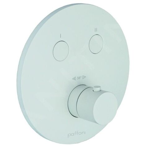 Paffoni Compact Box - Mitigeur thermostatique encastré, pour 2 sorties, blanc mat CPT018BO