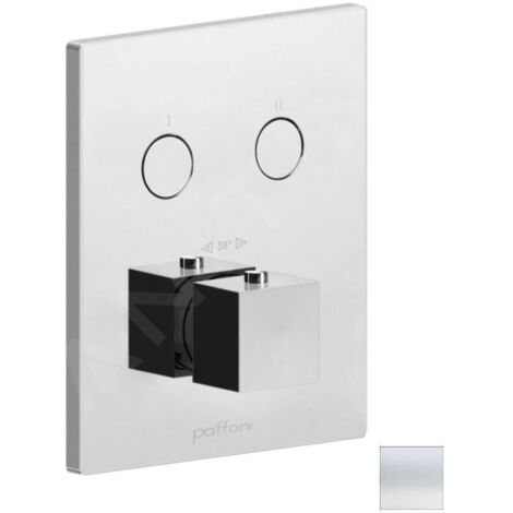 Paffoni Compact Box - Mitigeur thermostatique encastré, pour 2 sorties, blanc mat CPT518BO