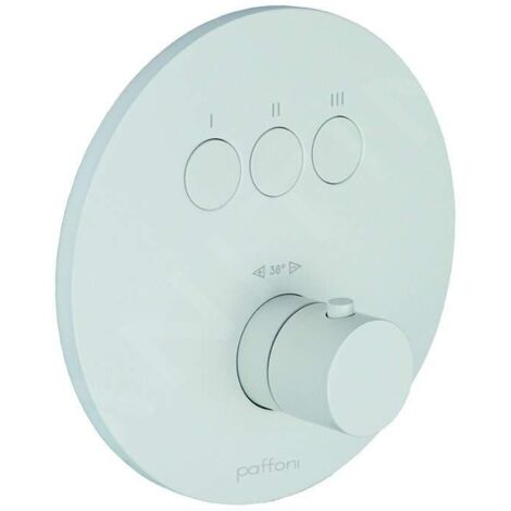 Paffoni Compact Box - Mitigeur thermostatique encastré, pour 3 appareils, blanc mat CPT019BO