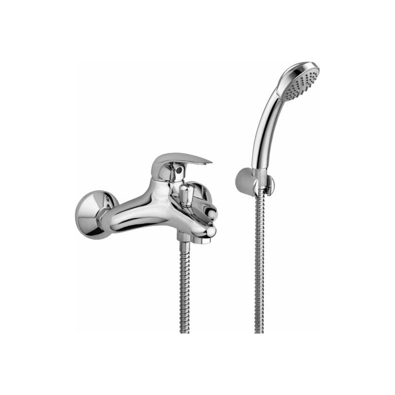 Duemila série DU026CR mélangeur externe de baignoire avec douchette Chromé - Laiton - Paffoni