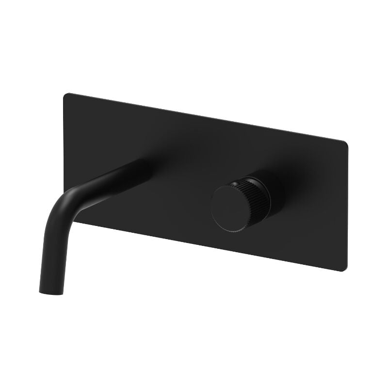Paffoni - Mélangeur lavabo encastré avec bec long 178 mm série Jo JO105NO Laiton - Noir mat