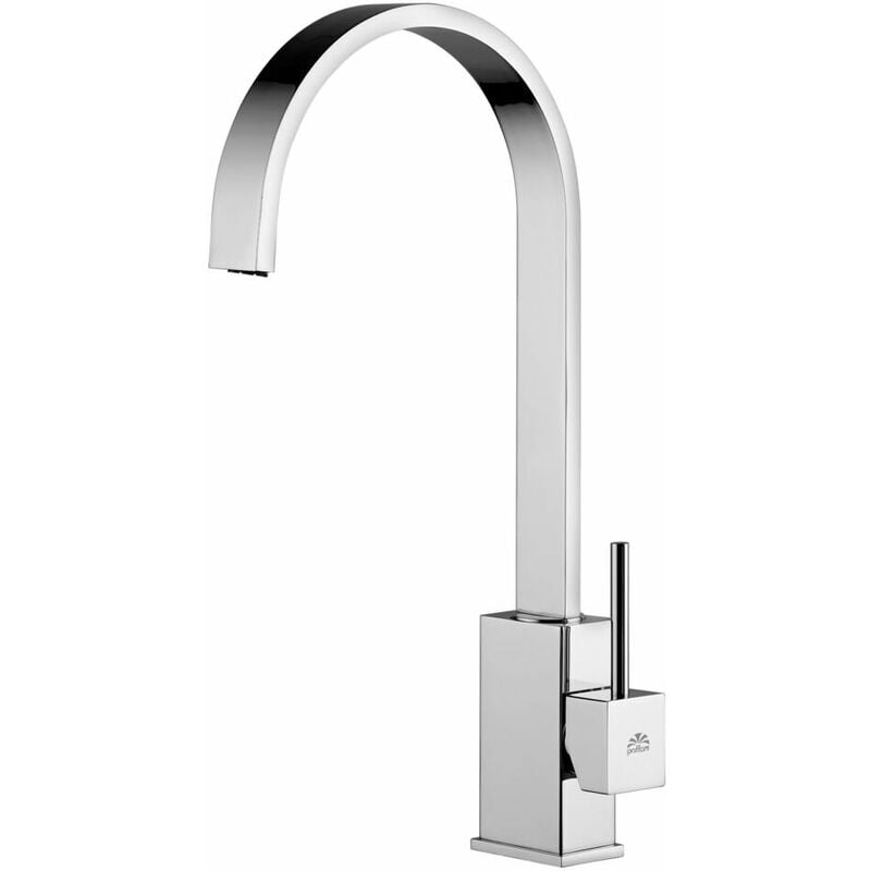 Paffoni - Mitigeur d'évier Acier look Level series LEA880ST Laiton - Steel looking